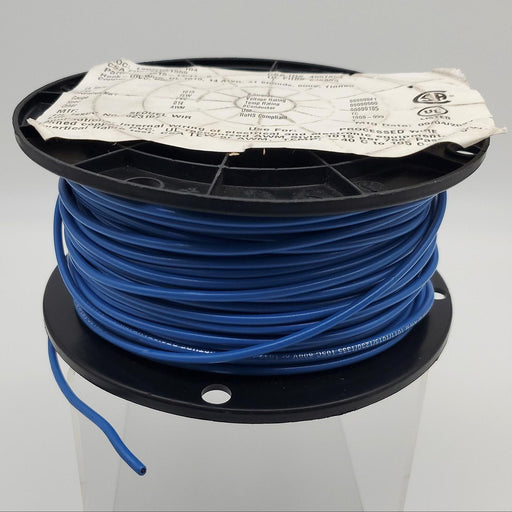 14 AWG Wire 1015 Hook-Up Wire Tinned Copper 41 Strand 600V 200ft Blue PVC Sequel 1