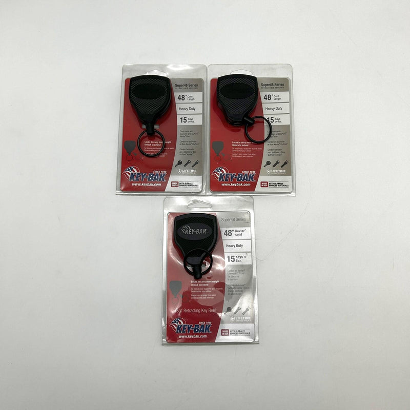 Key-Bak 0S48-803 Retractable Keychain Super48 Heavy Duty 48" Cord 15 Keys 3pk 9
