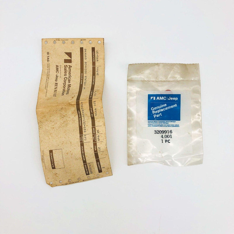 AMC Jeep 3209916 Check Valve for Carburetor OEM NOS 81-86 8cyl CJ 5-8 Sealed 6