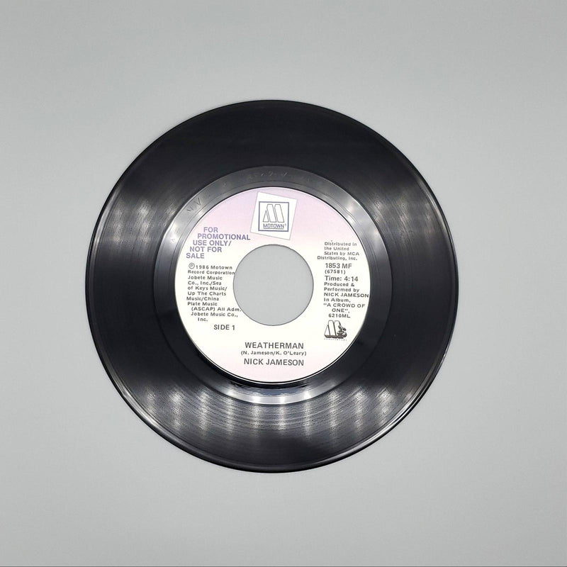 Nick Jameson Weatherman Single Record Motown 1986 1853 MF PROMO 2