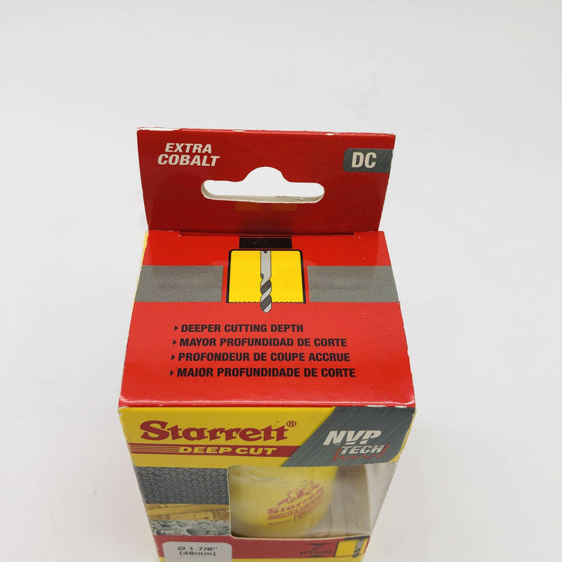 Starrett DCH0178-G Deep Cut Hole Saw 1-7/8 48MM Abrasion Resistant HSS Teeth 6