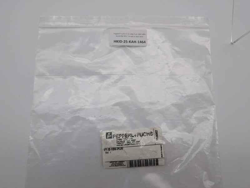 Pepperl+Fuchs V1-G-10M-PUR 10M Cable Assembly M12 Female to Bare Wire 4