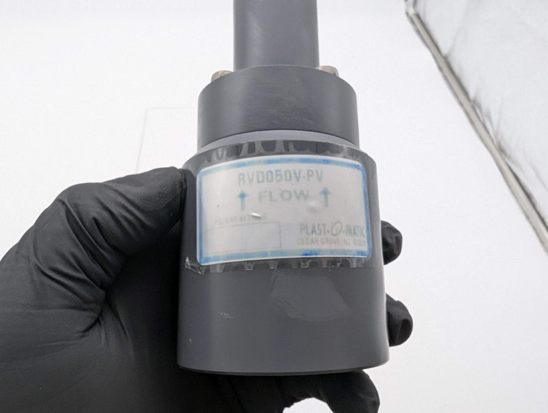Plast-O-Matic RVD050V-PV 1/2" Pressure Relief Valve PVC Body FKM Seal 5-150 PSI 5