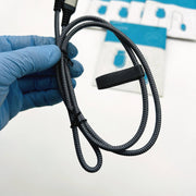 Ainope AP514-1M USB A to USB A Cable 3.3ft Grey Nylon Braided Lot of 5 4