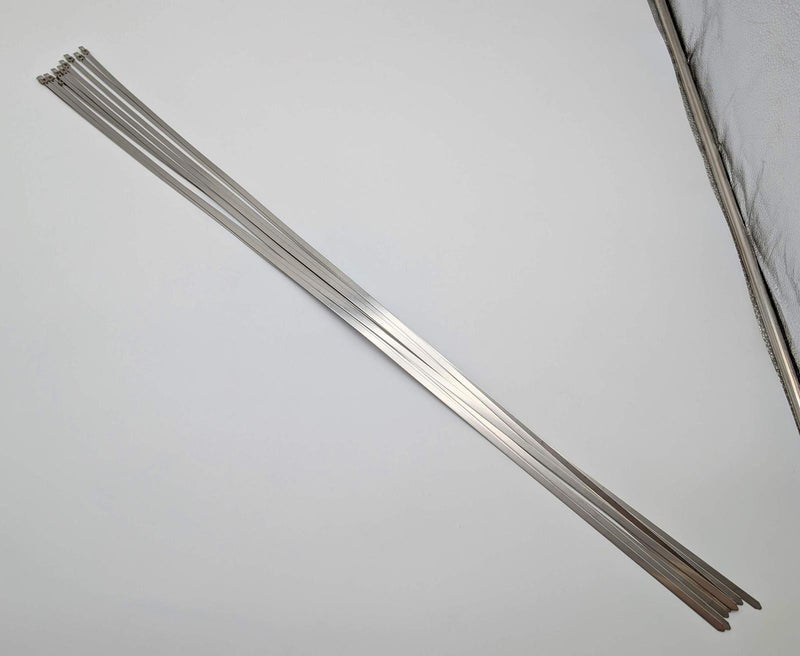ABB SS35-250 Ty-Rap Cable Ties 35" L 0.25" W 304 SS 200lb Tensile 10 Pack 1