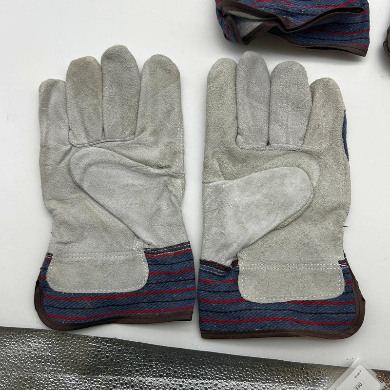 Wells Lamont Y3407 Split Leather Palm Gloves Size Large Wing Thumb 6 Pairs