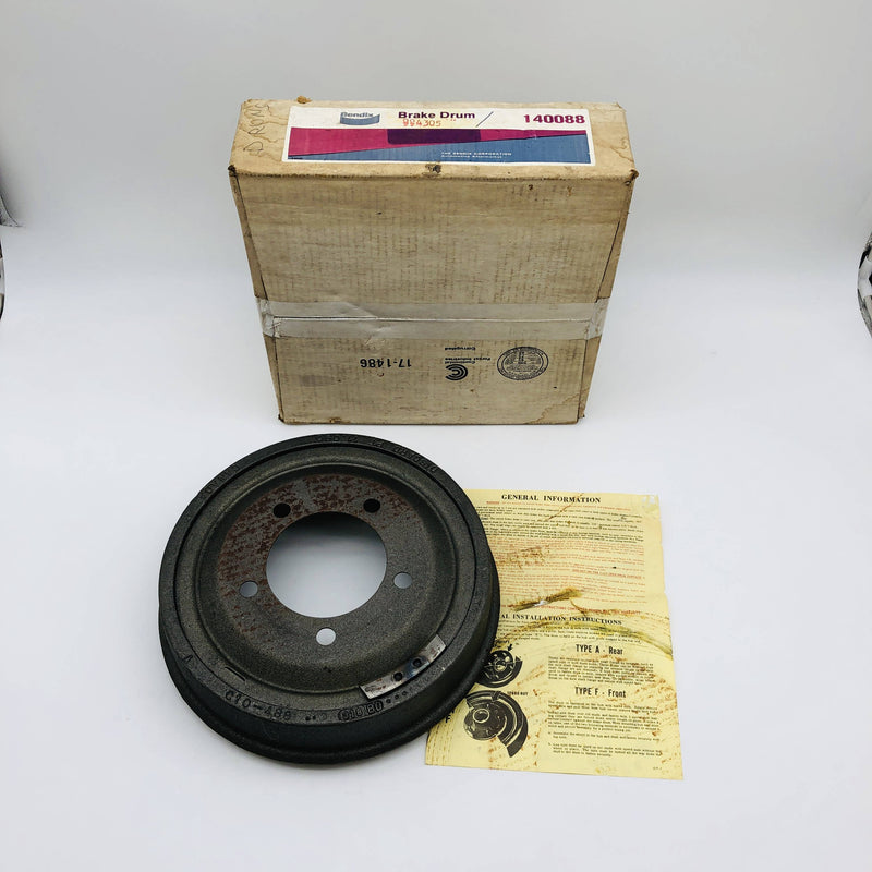 Jeep 994305 Brake Drum Unfinned New Old Stock NOS Bendix 140088 1972-75 CJ 5/6 4