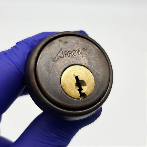 Arrow Rim Cylinder Lock 3" Length Oiled Bronze US10B RC 63 USA Made NOS 1