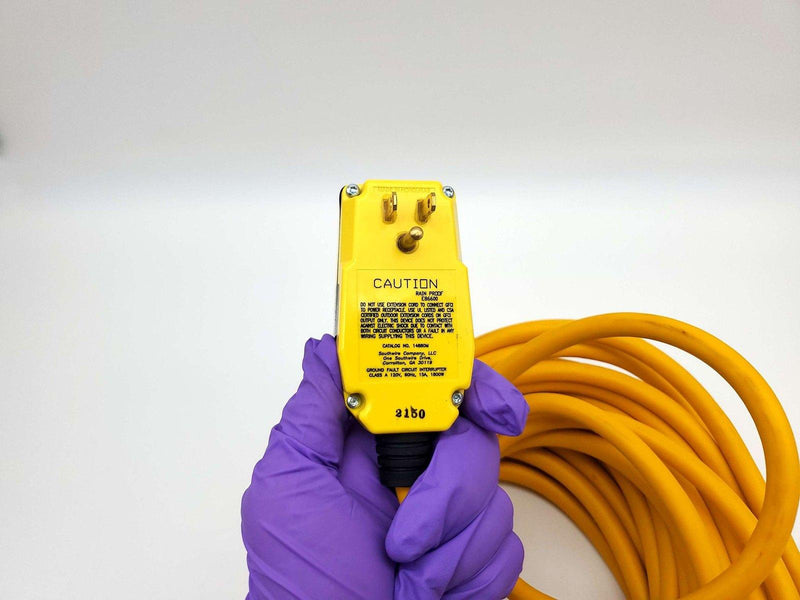 50 ft Rainproof Extension Cord 3 Receptacle 12 Gauge 3 Conductor 15A 120V GFCI 4