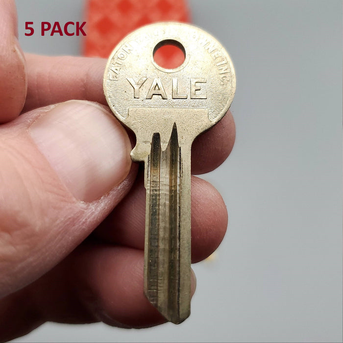 5x Yale RN13 1/2 Key Blanks JE Keyway Nickel Silver 5 Pin NOS