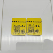 Bussmann AGC-8-R Fuses 8A 250V Fast Acting Glass Pack of 10 1