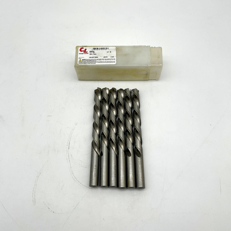 Chicago-Latrobe 44430 Jobber Drill Bit 15/32 Left Hand 150L HSS Bright 6pk 8
