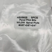 ValueMax Tools HS05605 Panel Pilot Router Bit 3/8in HSS Low Spiral Pack of 5 2