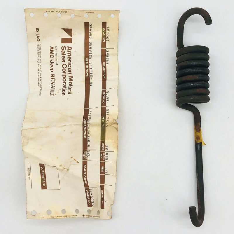 AMC Jeep 5357515 Spring for Pedal Clutch Linkage OEM NOS 1981-86 Cher Wag Loose 1