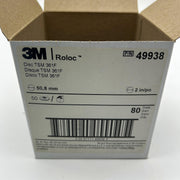 3M Roloc 49938 Quick Change Disc 2inch TSM 361F AO 80 Grit Medium 50pk/Box 2