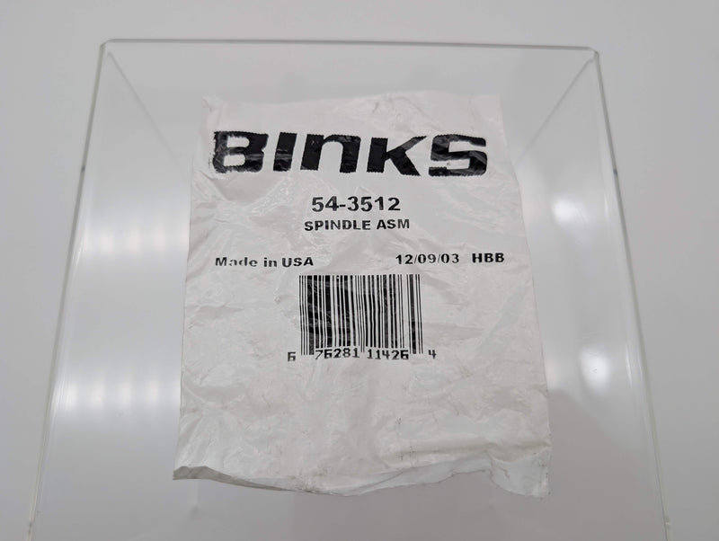 Binks 54-3512 Spindle Assembly fits Model 95 Mach 1 BBR Spray Gun OEM