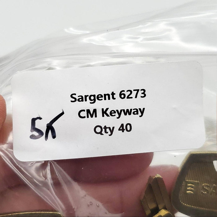 5x Sargent 6273 Key Blanks CM Master Keyway Nickel Silver 6 Pin NOS 4