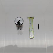 Yale 1802 Cylinder Plug Satin Chrome TA Keyway 6 Pin w/ Tailpiece & Roll Pin 1