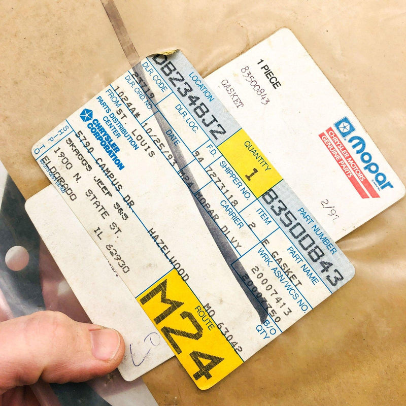 Mopar 83500843 Gasket for Engine Timing Cover OEM NOS 84-86 Jeep Cherokee 2.8L 10