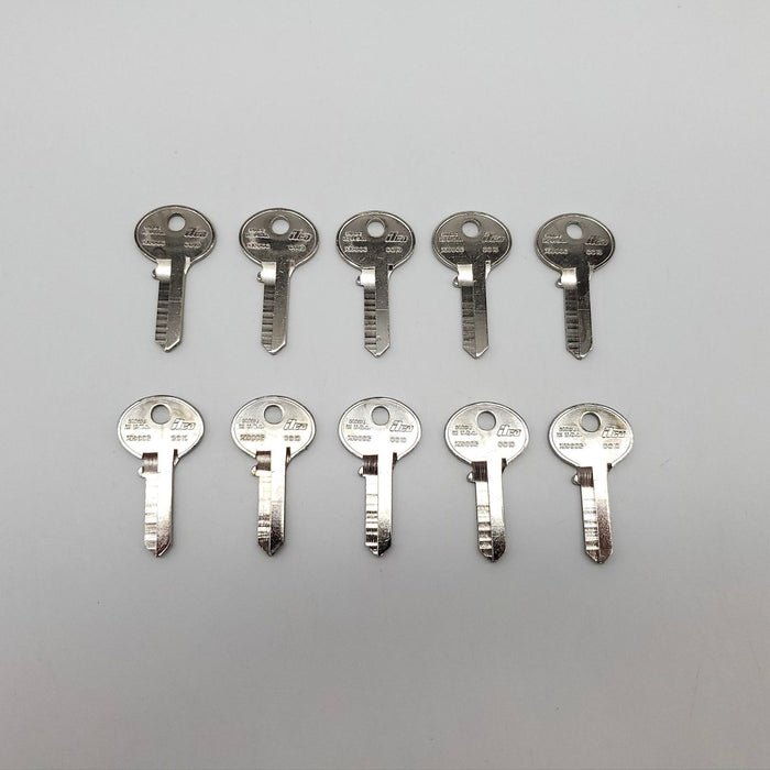 10x Ilco X1000G Key Blanks For Older Corbin Utility Locks Nickel Plated 5 Pin 3