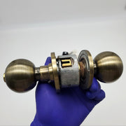 Schlage Door Knob Privacy Lock Antique Brass ORB 2-3/8" Backset A40S 609 4