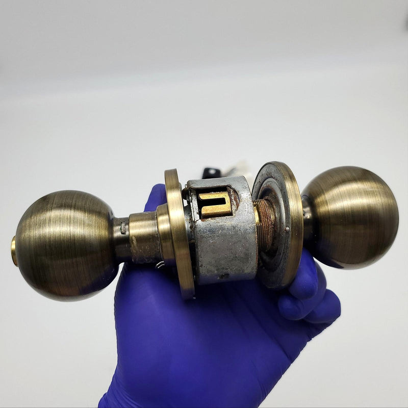 Schlage Door Knob Privacy Lock Antique Brass ORB 2-3/8" Backset A40S 609 4