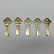 5x Lockwood A1015V Key Blanks V Keyway Nickel Silver 6 Pin USA Made NOS 3