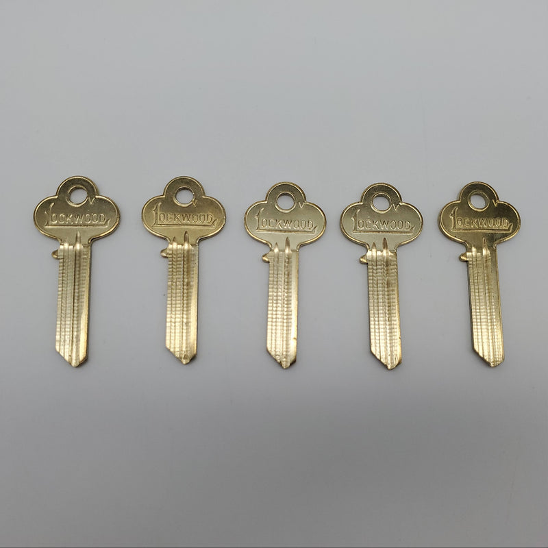 5x Lockwood A1015V Key Blanks V Keyway Nickel Silver 6 Pin USA Made NOS 3