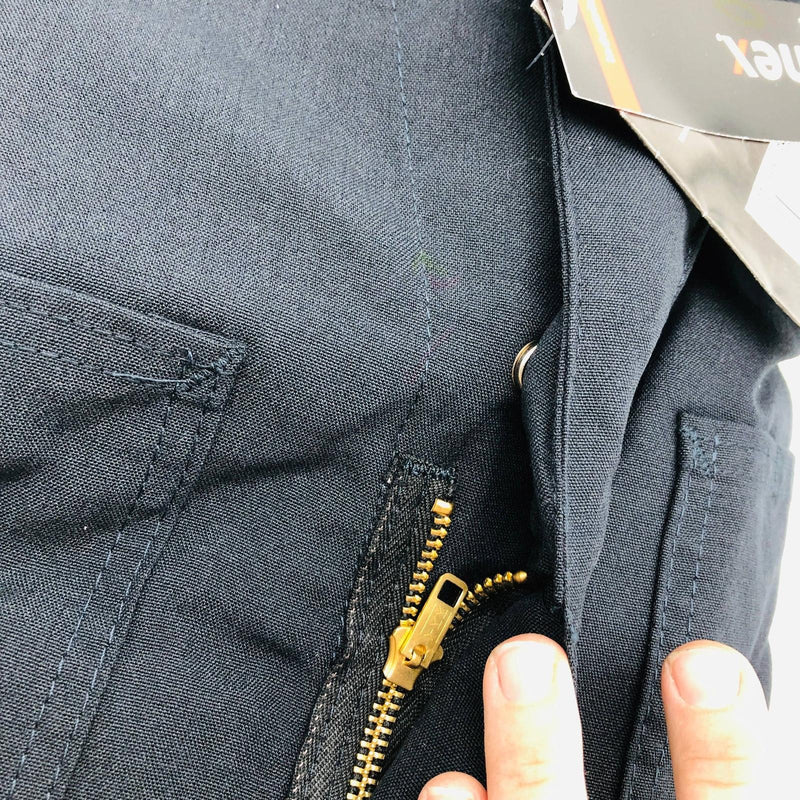 Topps CO07-5505 Coveralls Flame Resistant 50R Nomex 4.5oz Unlined Navy Blue NWT 4