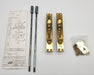 Glynn Johnson FB6 Manual Flush Bolt Polished Brass Assembly for Metal Doors 3