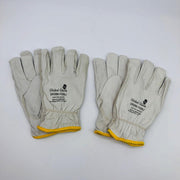 Global CR3200-11 Leather Driver Work Gloves Sz 11 2XL Keystone Thumb 2 Pairs 8