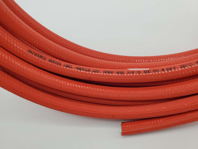 3/8" PVC Spray Hose 50FT 600PSI Water, Air, Chemicals Unisource 1360-038 Orange 3