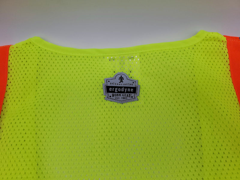 Ergodyne Reflective Safety Vest Sleeved Zipper Lime L/XL Interior Pocket 8330Z 6