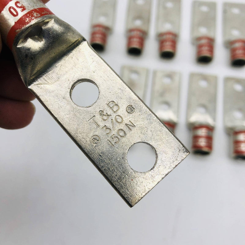 Thomas & Betts 54266 Lug Compression Connector Barrel Shape 2-Hole Orange 10pk 3