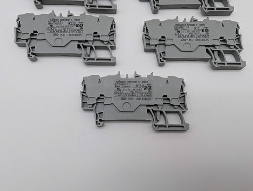 WAGO 2002-1401 Terminal Blocks 4-Conductor Feed Through DIN Rail Mount 5 Pack 2