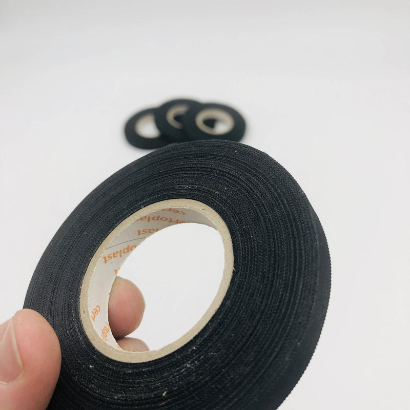 4x Certoplast 514 Pressure-Sensitive Adhesive Tape Fabric 9mm x 25m Wiring Cable 4