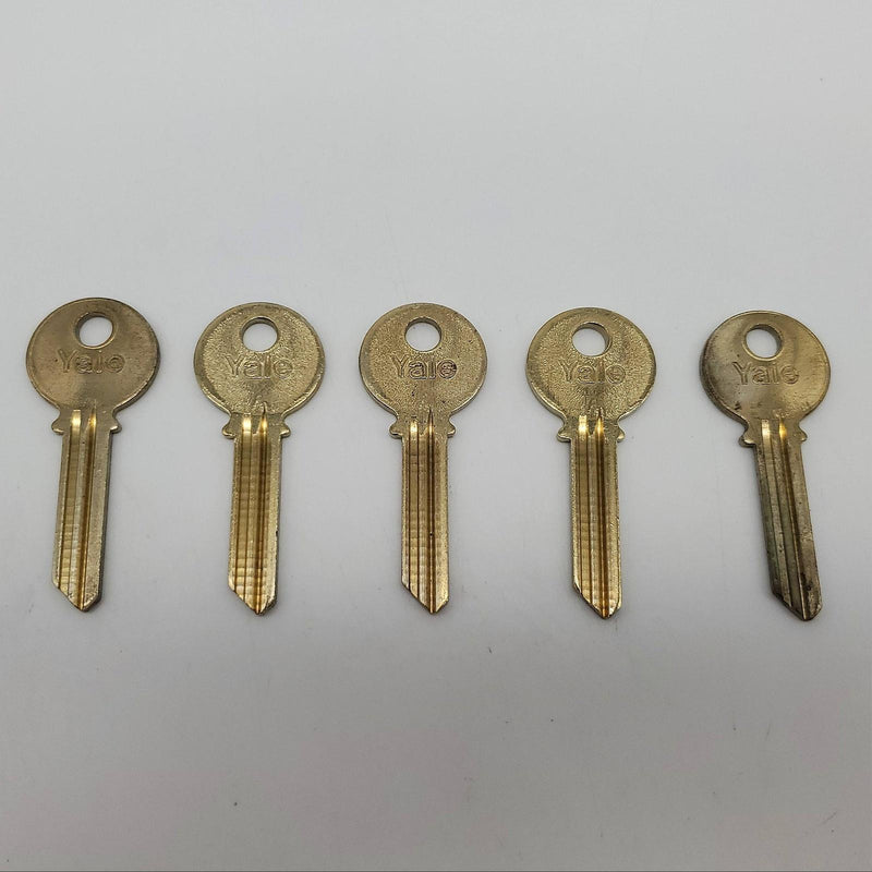 5x Yale RN11 Key Blanks GB Keyway Nickel Silver 6 Pin NOS 3