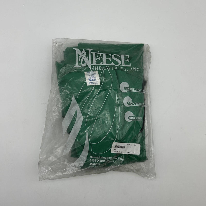 Neese 96AJ Jacket Size Large Chemical Shield Flame Resistant w/ Hood Green 9