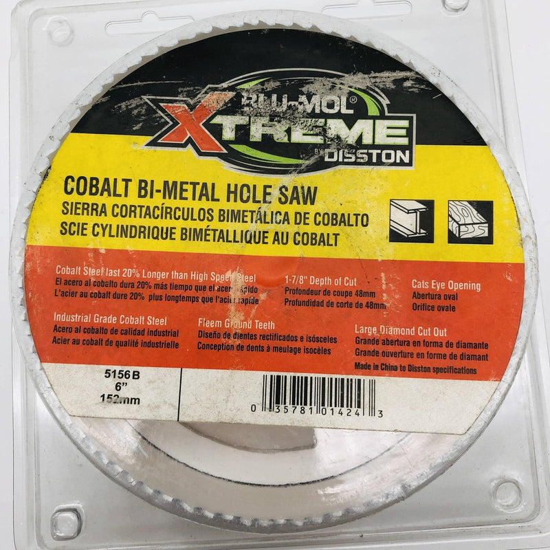 Blu-Mol Xtreme 5156B Hole Saw 6"/152MM Cobalt Bi-Metal 1-7/8" Depth of Cut 3