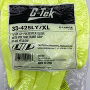 PIP 33-425LY Work Gloves Size XL G-Tek Polyurethane Grip Hi Vis 12 Pairs 3