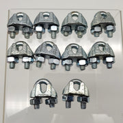 Campbell 3/16" Wire Rope Clip T7670429 Malleable Iron Electro-Galvanized 10 Pack 1