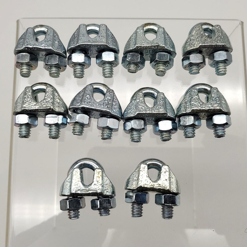 Campbell 3/16" Wire Rope Clip T7670429 Malleable Iron Electro-Galvanized 10 Pack 1