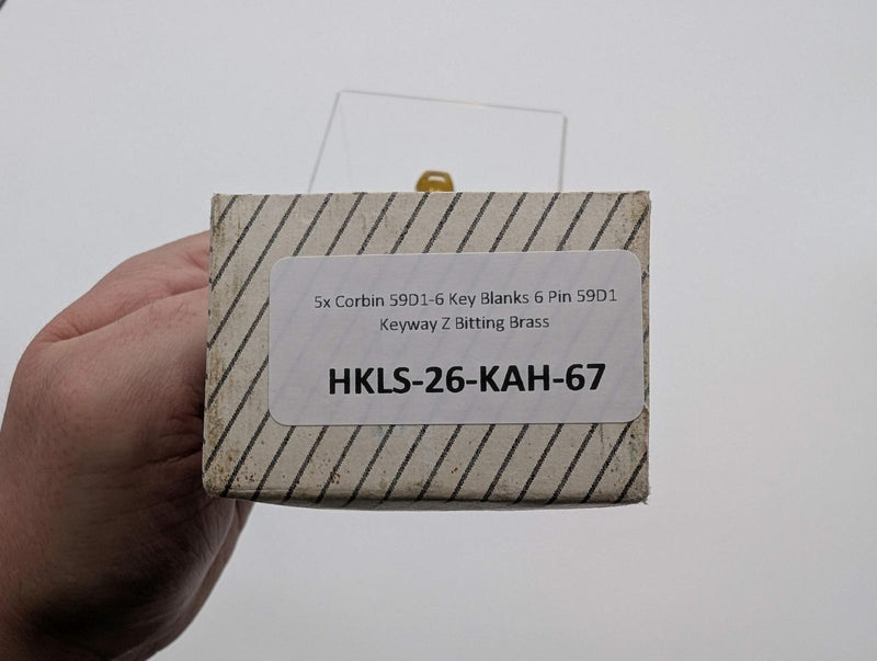 5x Corbin 59D1-6 Key Blanks 6 Pin 59D1 Keyway Z Bitting Brass 4