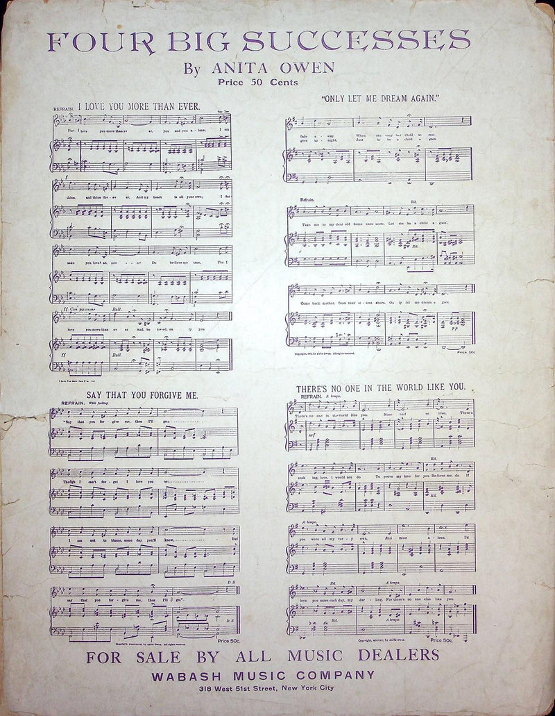 1894 Sweet Bunch Of Daisies Vintage Sheet Music Large Anita Owen Ballad Waltz 3