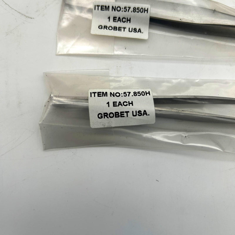 4pk Grobet 57.850H Boley Style Tweezer AA Pattern Nickel Plated Carbon 4-3/4″ 2