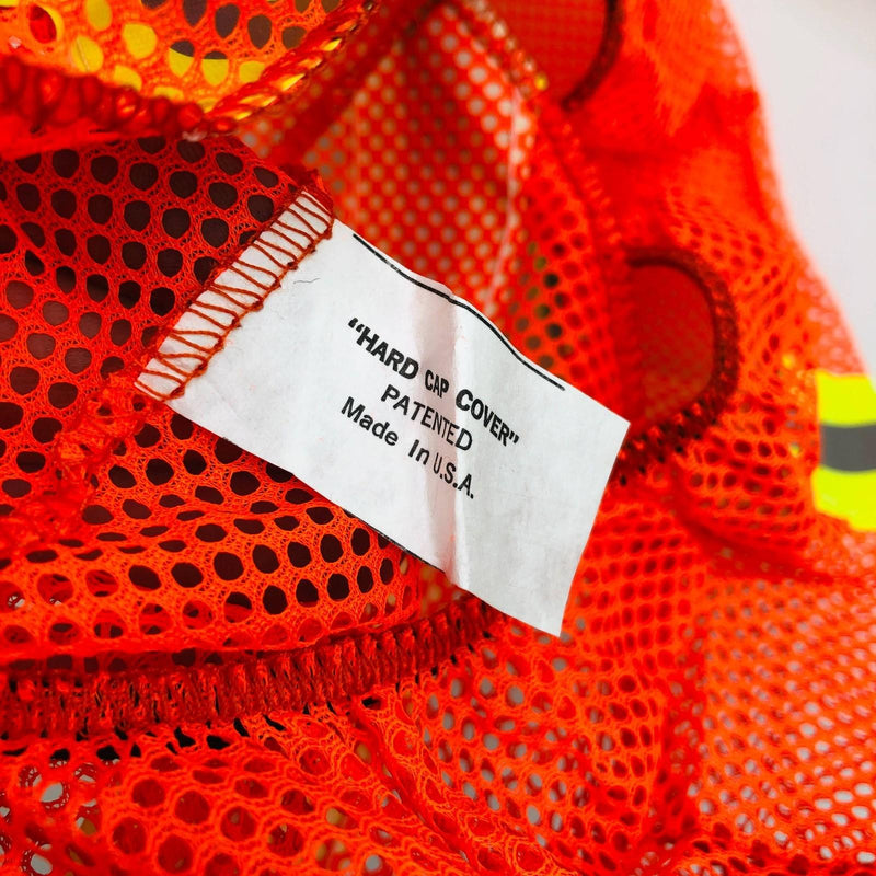 Reflective Hard Hat Cover Cap Style Polyester Mesh Orange Hi Visibility 12pk 2