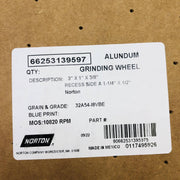 Norton 66253139597 Grinding Wheel 3 x 1 x 3/8 Recess Side 1-1/4x1/2 32A54-I8VBE 2
