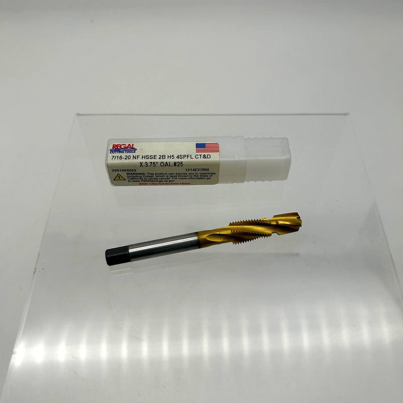 Regal Cutting Tools 7/16-20 NF Drill Tap HSS 2B H5 4SPFL CT&D 3.75OAL 1214E27BW 11
