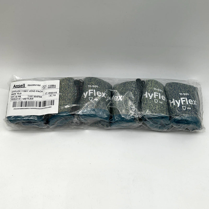 Ansell Hyflex 11501 Cut Resistant Gloves Size 10 Extra Large A5 Vend 6 Pairs