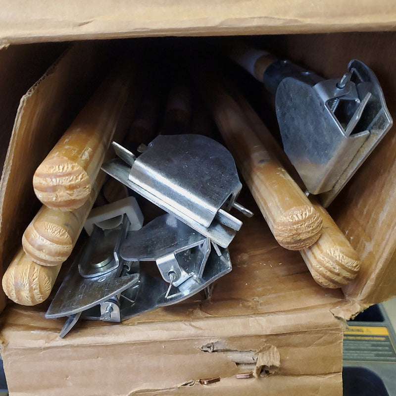 Boardwalk BWK1490 Dust Mop Handle Clip On 1" Diam 60" Len Solid Wood Pack of 9 6